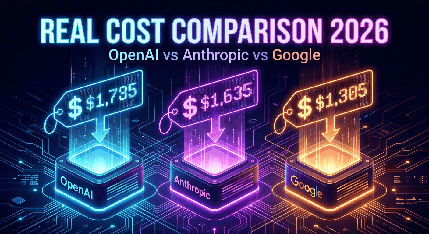 OpenAI vs Anthropic vs Google: Real Cost Comparison 2026